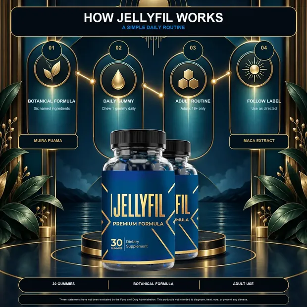 How Jellyfil works brand graphic